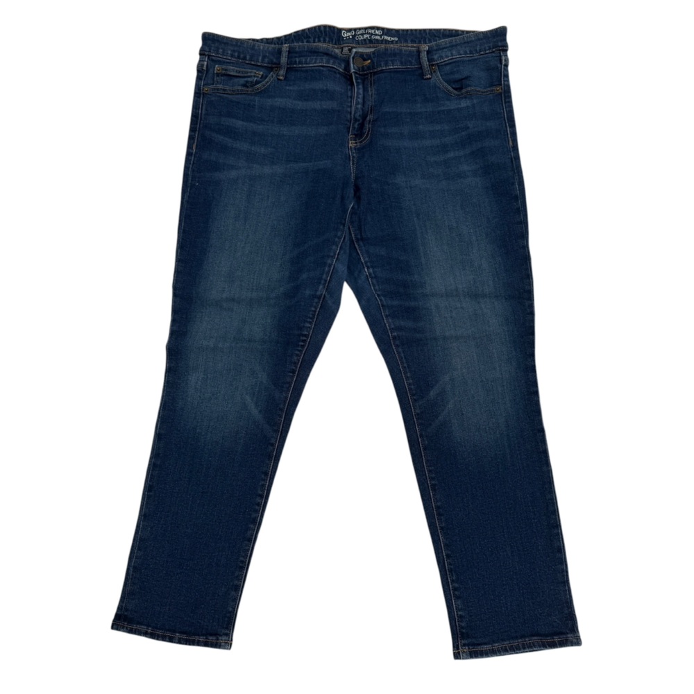 GAP Deep Indigo Girlfriend Denim Ankle Jeans Size 16 Women’s